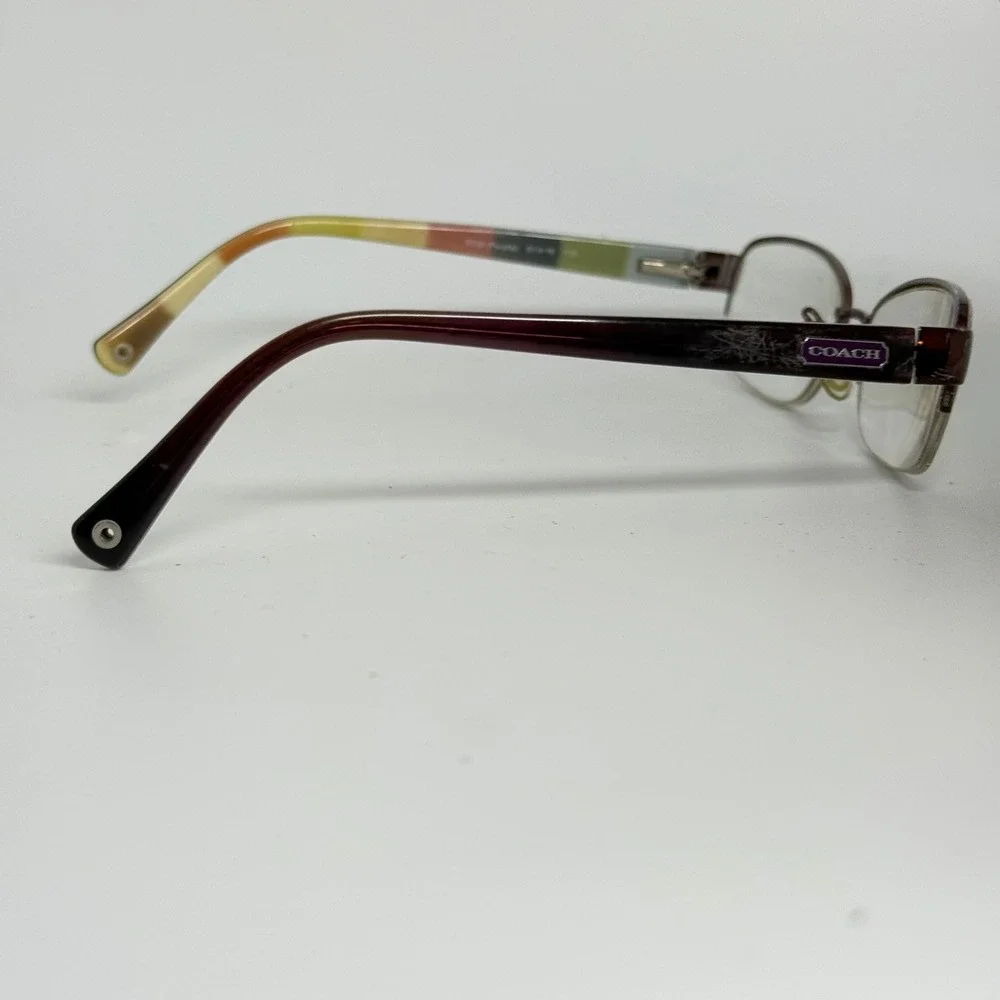 Coach 9032 Purple Semi Rimless Rectangle Eyeglass Frames 51-16-135